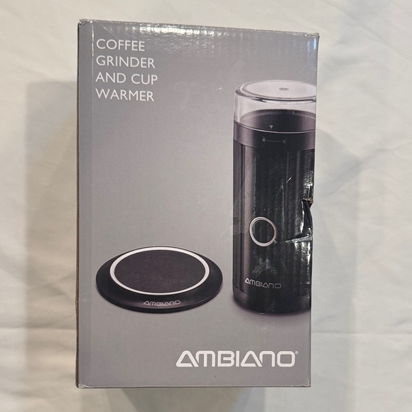NIB Ambiano Coffee Grinder and Cup Warmer Set Black - Picture 1 of 3